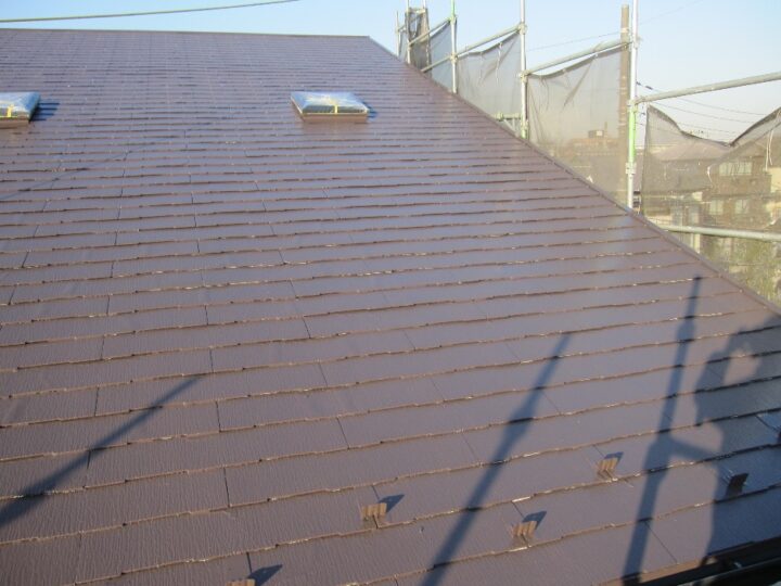 工種：屋根塗装工事　上塗材塗布（第１回目）